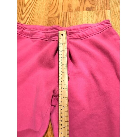 Tory Burch Drawstring Sweatpants Women LRG Pink Casual Joggers Gold Logo Charms - Picture 10 of 12